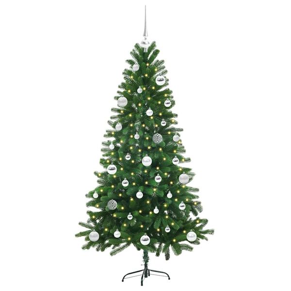 vidaXL Weihnachtsbaum mit 150 LEDs mit St&auml;nder Gr&uuml;n 150 cm PE