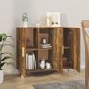 vidaXL Sideboard Räuchereiche 90x34x80 cm Holzwerkstoff