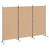 vidaXL 3-teiliger Raumteiler Beige 260 x 180 cm Stoff