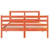 vidaXL Massivholzbett ohne Matratze Wachsbraun 140x200 cm Kiefernholz