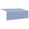 vidaXL Ausziehbare Markise Blau 350 x 200 cm Stoff