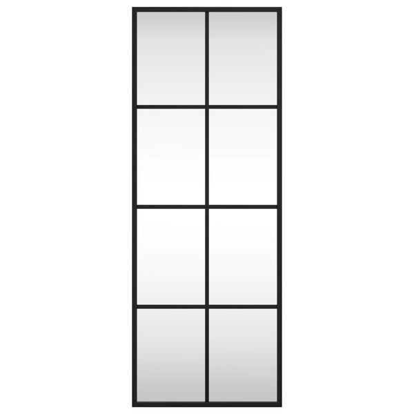 vidaXL Wandspiegel Schwarz 30x80 cm Rechteckig Eisen