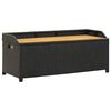 vidaXL Sitzbank mit Stauraum 120 cm Poly Rattan Schwarz
