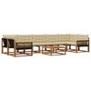 vidaXL Outdoor-Sofagarnitur mit Kissen 8 pcs Natur und Beige
