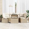 vidaXL Garten-Sofa-Set mit Kissen 7 pcs Beige und Creme