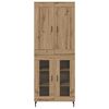 vidaXL Highboard 2 pcs Artisan-Eiche Holzwerkstoff