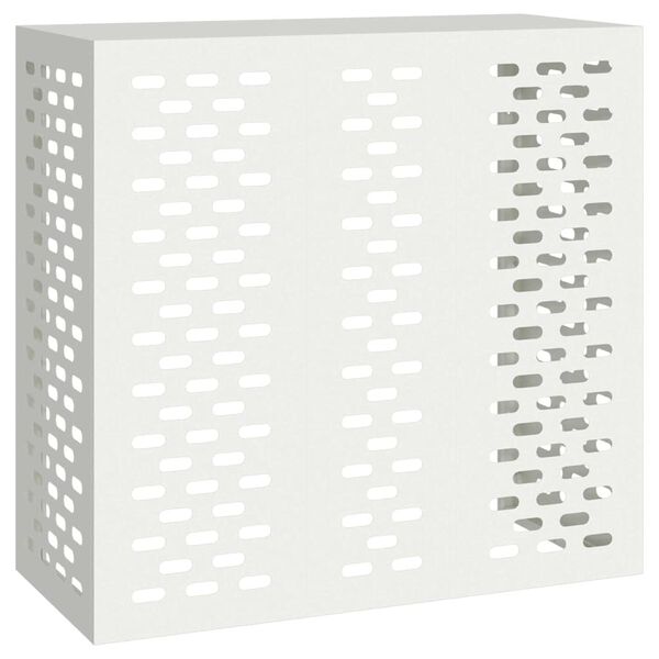 vidaXL Klimaanlagenabdeckung Wei&szlig; 110 x 50 x 105 cm Stahl