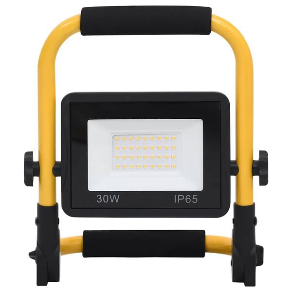 vidaXL LED-Fluter mit Handgriff 30 W Warmwei&szlig;