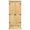 vidaXL Kleiderschrank Corona 76x50x170 cm Massivholz Kiefer