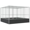 vidaXL Voliere Silbern 311x307x212 cm Stahl
