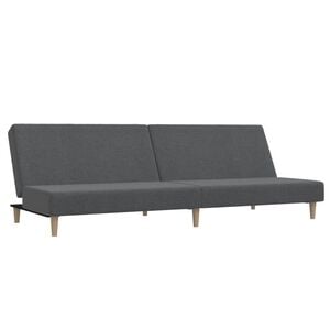 vidaXL Schlafsofa 2-Sitzer Hellgrau Stoff