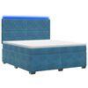 vidaXL Boxspringbett mit Matratze mit Kopfteil Blau 140 x 200 cm Samt