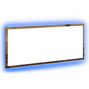 vidaXL Spiegel Wandmontiert Altholz 90 x 8,5 x 37 cm Holzwerkstoff