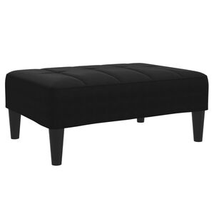 vidaXL Fu&szlig;hocker Schwarz 77x55x31 cm Samt