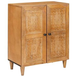 vidaXL Sideboard Hellbraun 60 x 33 x 75 cm massives Mangoholz