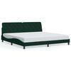 vidaXL Bettgestell ohne Matratze Dunkelgr&uuml;n 200x200 cm Samt