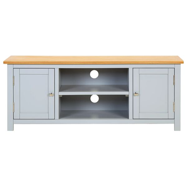 vidaXL TV-Schrank 120x35x48 cm Massivholz Eiche