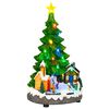 vidaXL Weihnachtsbaum mit Musik SALO 16 x 15 x 27,5 cm Harz Gr&uuml;n