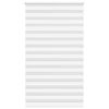 vidaXL Doppelrollo Wei&szlig; 125x230 cm Stoffbreite 120,9 cm Polyester