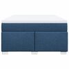 vidaXL Boxspringbett mit Matratze Blau 160x200 cm Stoff