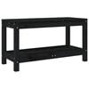 vidaXL Gartenbank Schwarz 82,5x35x45 cm Massivholz Kiefer