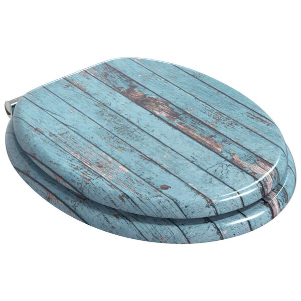 vidaXL Toilettensitz 2 pcs Blau 43,8 x 37,8 cm MDF-Platte