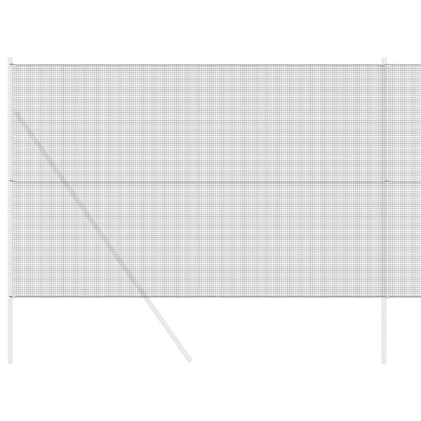 vidaXL Geschweißter Drahtzaun Grau 1,6 x 10 m Stahl