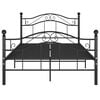 vidaXL Bett Schwarz Metall 120x200 cm