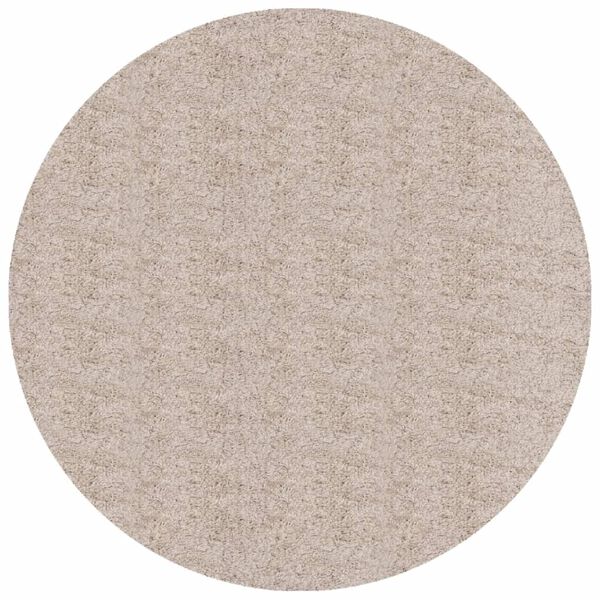 vidaXL Shaggy-Teppich PAMPLONA Hochflor Modern Beige &Oslash; 100 cm