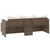 vidaXL Garten-Lounge-Set Braun Poly Rattan