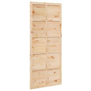 vidaXL Scheunent&uuml;r Natur 100 x 2,5 x 208 cm Massives Kiefernholz