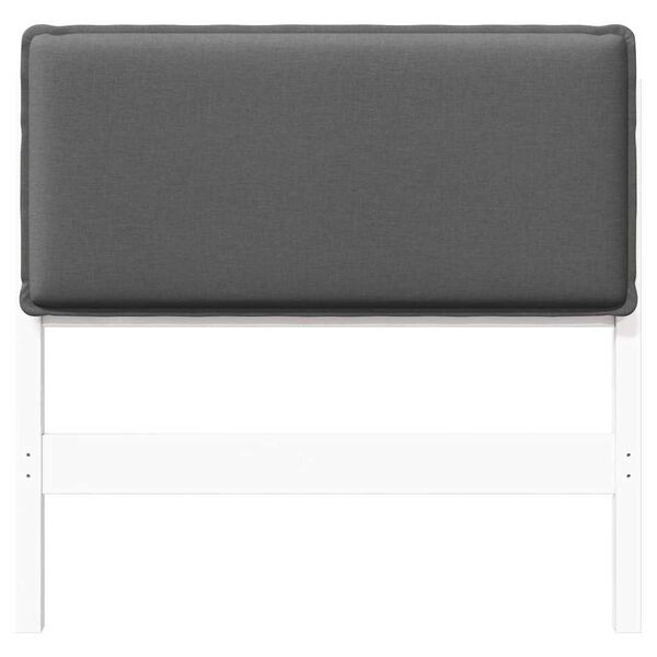 vidaXL Gepolstertes Kopfteil mit Kopfteil Wei&szlig; und Hellgrau 75 cm