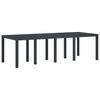 vidaXL Gartentisch Anthrazit 250 x 100 x 73 cm Poly-Rattan