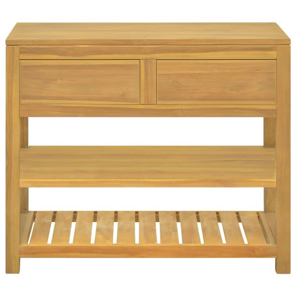 vidaXL Badschrank 90x45x75 cm Massivholz Teak