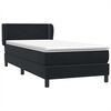 vidaXL Boxspringbett mit Matratze Schwarz 100x220 cm Samt