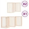 vidaXL 12-tlg. Hundetor mit T&uuml;r Faltbar 600 cm Pappelholz
