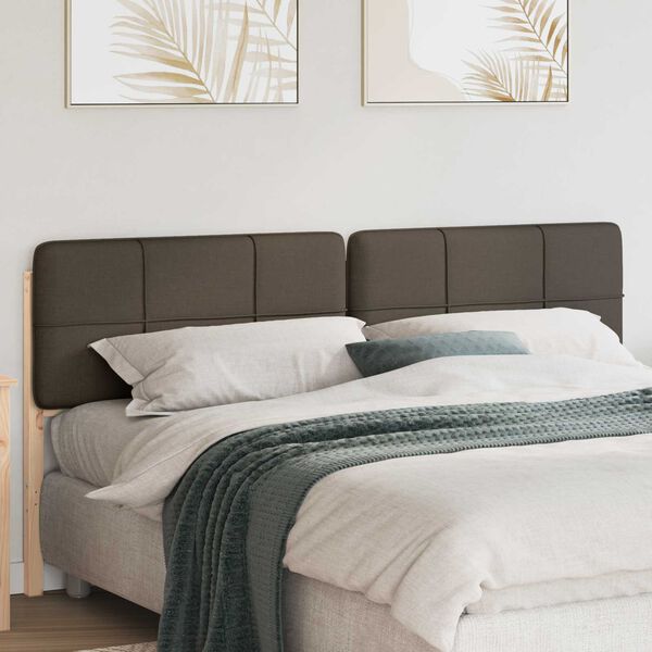 vidaXL Gepolstertes Kopfteil mit Kopfteil Braun und Taupe 200 cm