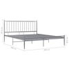 vidaXL Bett Grau Metall 200x200 cm