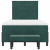 vidaXL Boxspringbett mit Matratze Dunkelgr&uuml;n 120 x 190 cm Samt