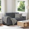 vidaXL Zweisitzer-Sofa Dunkelgrau 120 cm Samt