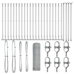 vidaXL Zaunpfosten Silber