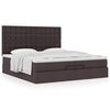 vidaXL Ottoman-Bett mit Matratzen Dunkelbraun 200x200 cm Stoff