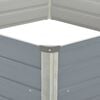 vidaXL Hochbeet 129 x 129 x 45 cm Verzinkter Stahl Grau
