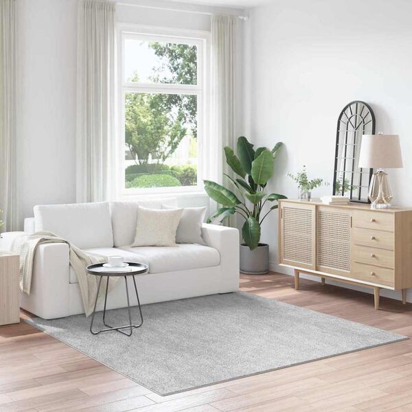 vidaXL Anti-Rutsch Shaggy Teppich Grau 200 x 200 cm PP