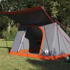 vidaXL Campingzelt mit Dach Grau und Orange 282 x 225 x 154 cm Taft
