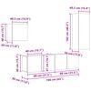 vidaXL TV-Schr&auml;nk Wandmontiert 4 pcs Artisan-Eiche Holzwerkstoff