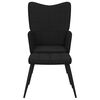 vidaXL Relaxsessel mit Hocker Schwarz Stoff