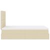 vidaXL Ottoman-Bett mit Matratze Creme 120x200 cm Stoff