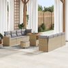 vidaXL Garten-Sofa-Set 11 pcs Beige Poly-Rattan