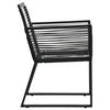 vidaXL 7-tlg. Garten-Essgruppe PVC Rattan Schwarz